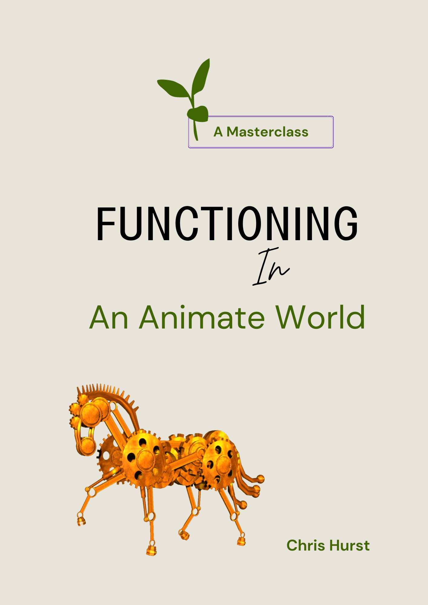 E-book cover - Functioning in An Animate World