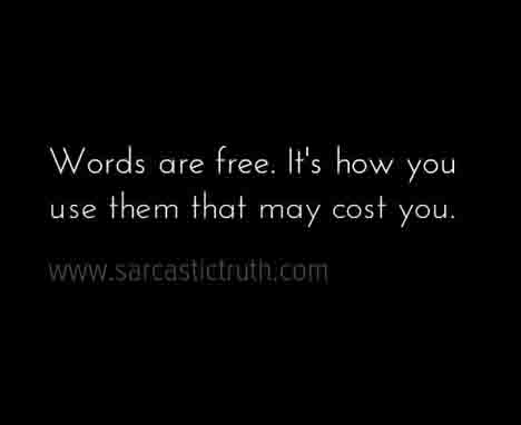 Saying about Words
