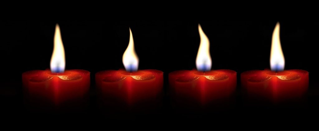 Celebration - four candles burning