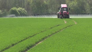 Tractor Spraying Fields